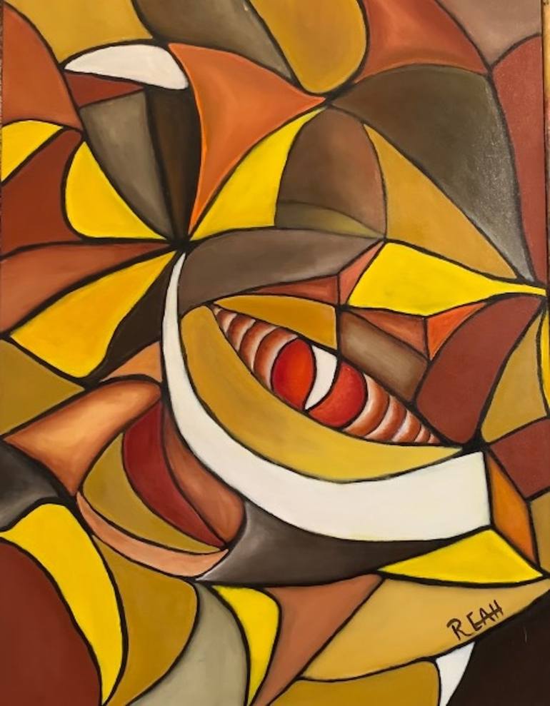 Original Geometric Abstract Paintings by Renzo Streglio