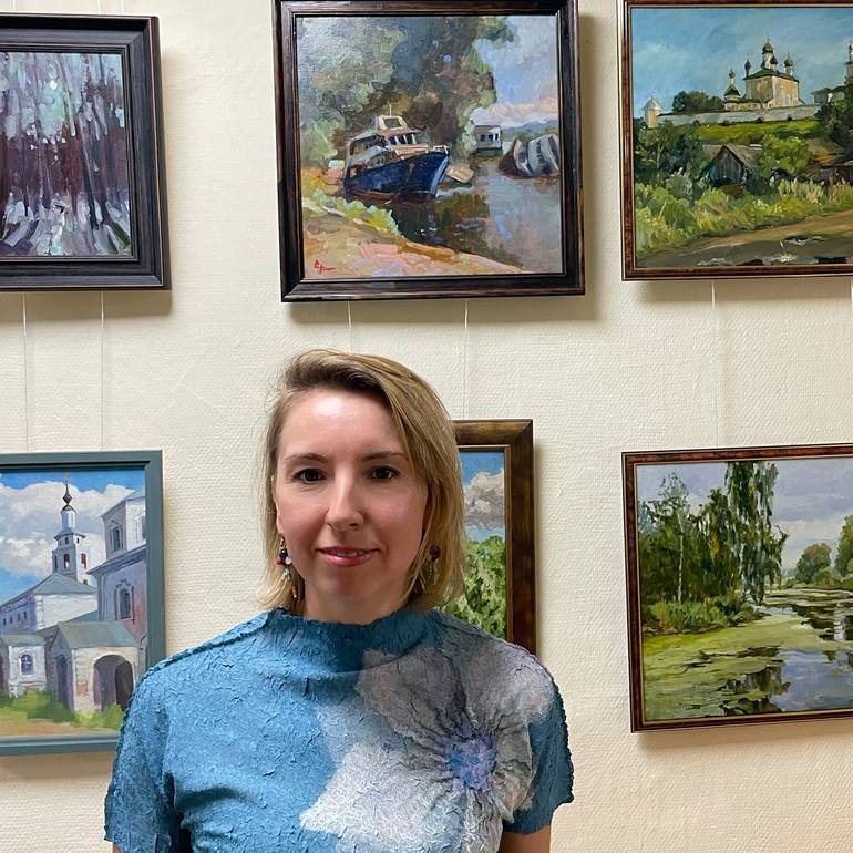 Original Impressionism Ship Painting by Ekaterina Tomilovskaya