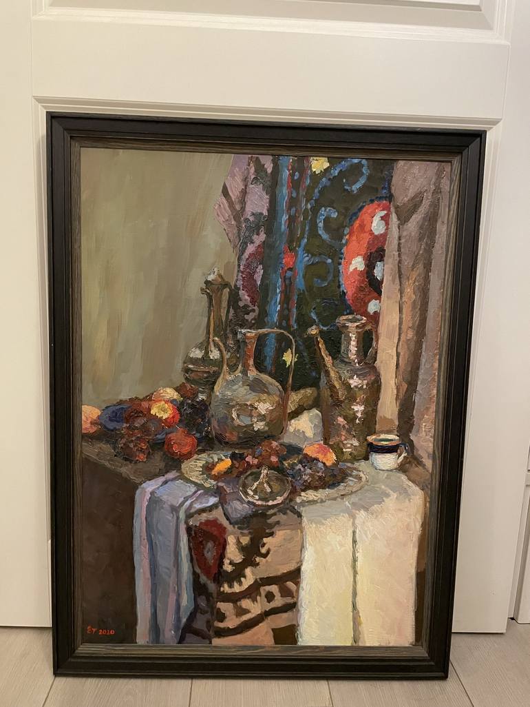 Original Impressionism Food & Drink Painting by Ekaterina Tomilovskaya