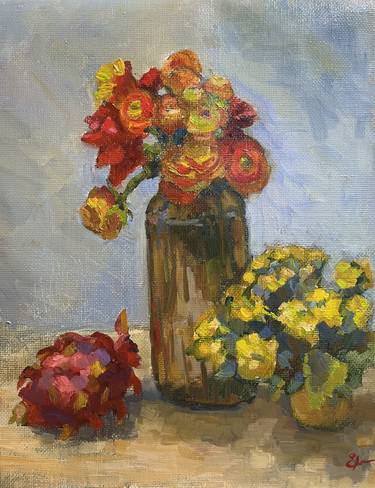 Original Floral Paintings by Ekaterina Tomilovskaya