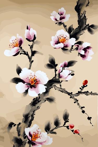 Print of Fine Art Floral Digital by Viktor Levchenko