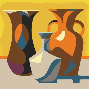 Print of Cubism Still Life Digital by Viktor Levchenko