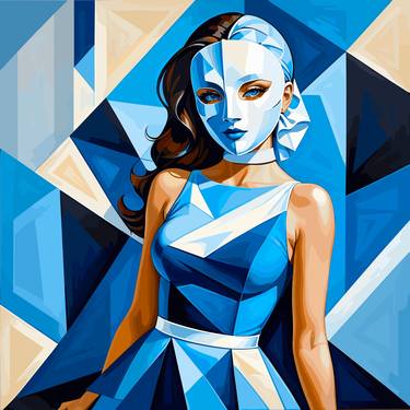 Print of Cubism Women Digital by Viktor Levchenko