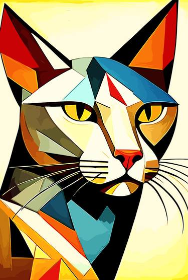 Print of Cats Digital by Viktor Levchenko
