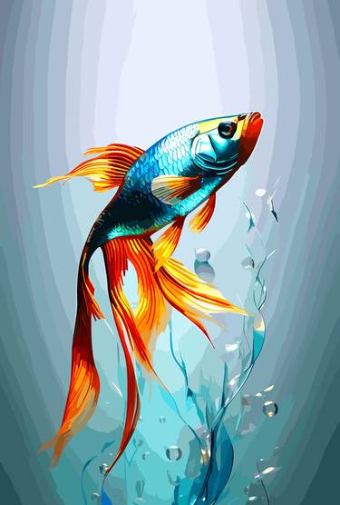 Print of Fine Art Fish Digital by Viktor Levchenko