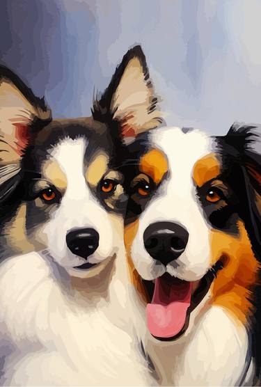 Print of Fine Art Dogs Digital by Viktor Levchenko