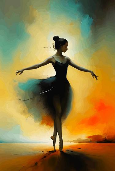Silhouette Serenade: A Watercolor Dance thumb