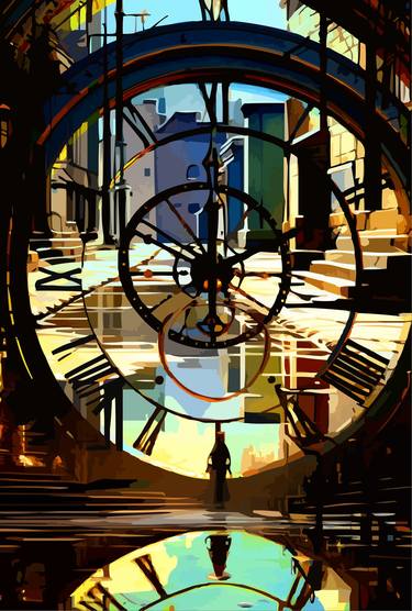 Print of Conceptual Time Digital by Viktor Levchenko