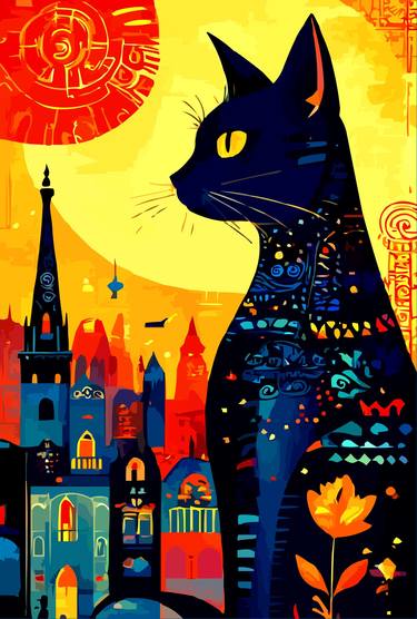 Print of Cats Digital by Viktor Levchenko