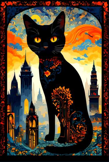 Print of Cats Digital by Viktor Levchenko