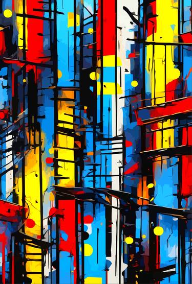 Print of Abstract Cities Digital by Viktor Levchenko