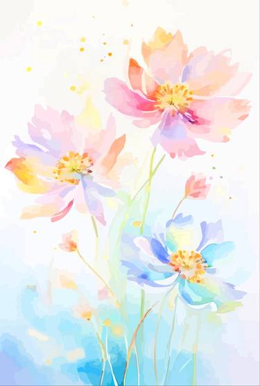 Print of Illustration Floral Digital by Viktor Levchenko