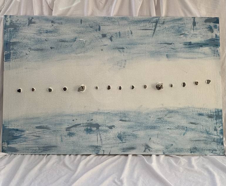 Original Abstract Beach Mixed Media by Nelly Doig