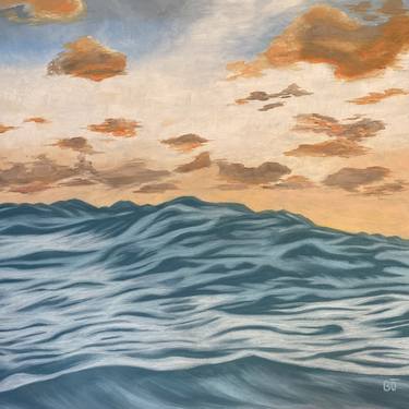 Print of Art Deco Seascape Paintings by Buse Özdemir
