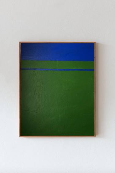 Abstrait contemporain vert "Horizon d'espoir" thumb
