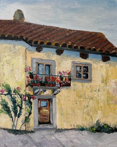 Original Impressionism Architecture Paintings by Vita Mel