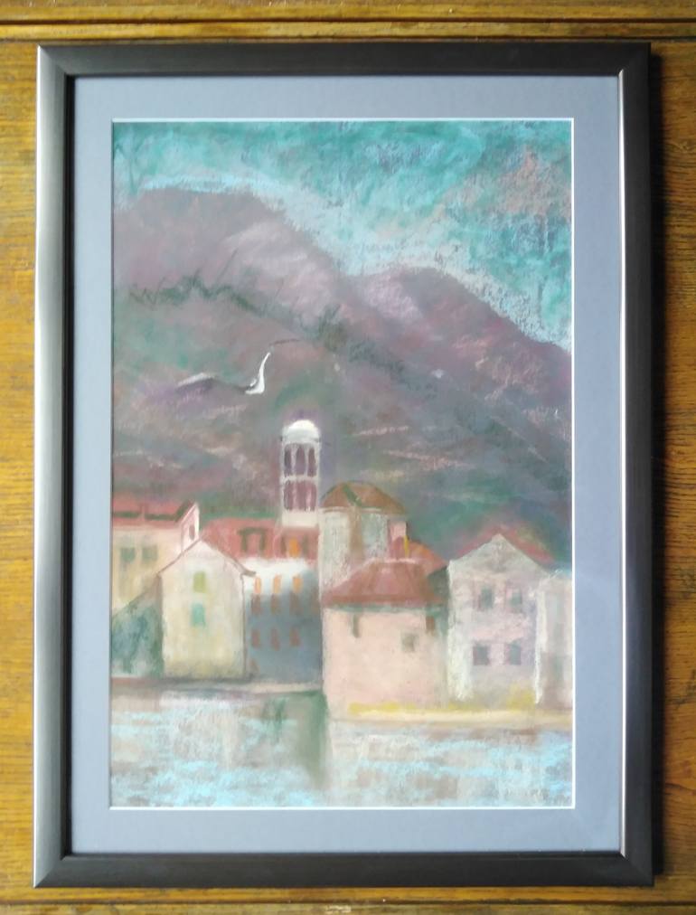 Original Fine Art Architecture Painting by ROUMIANA SEKOULOVA
