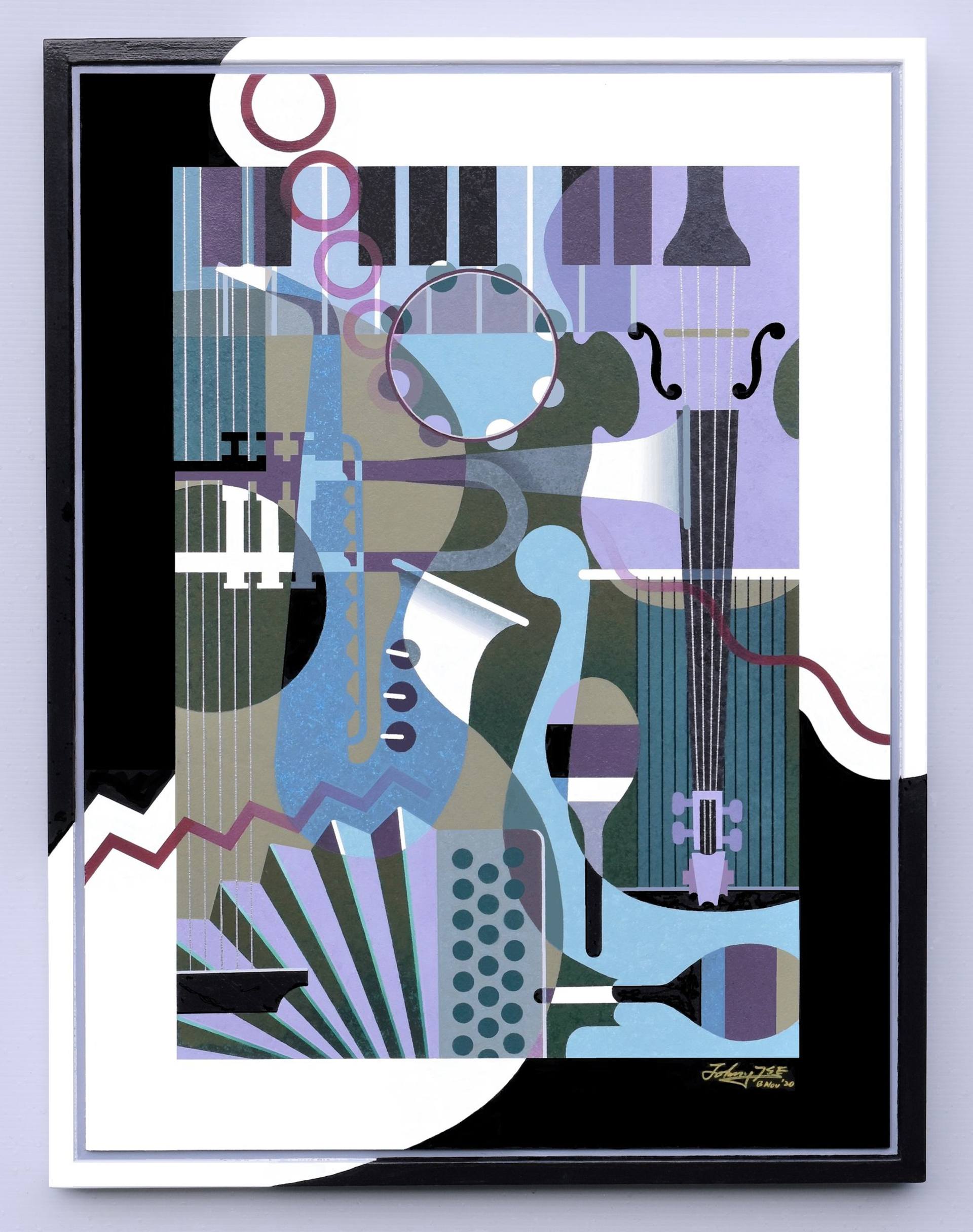 アート・デザイン・音楽 GiuseppeTerragniTransformations,critique Reverberating Rhythm Painting by Johnny Tse | Saatchi Art