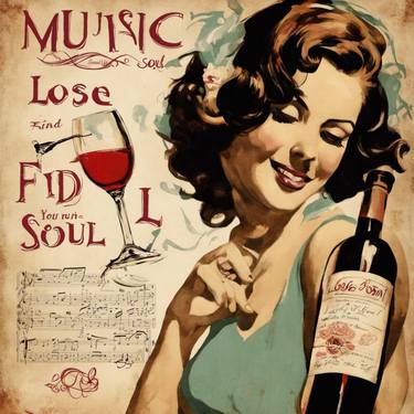 Music Vintage Poster art , Lose Your Mind Find Your Soul thumb