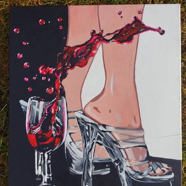 High heels and wine thumb