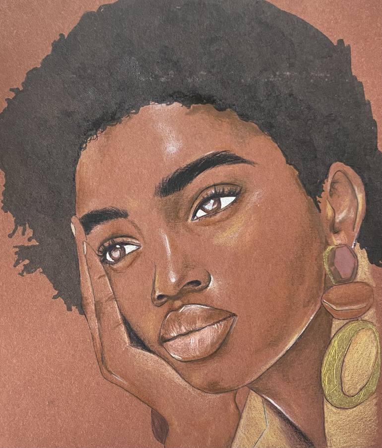 Print of Contemporary Women Drawings by Nancy Adjei