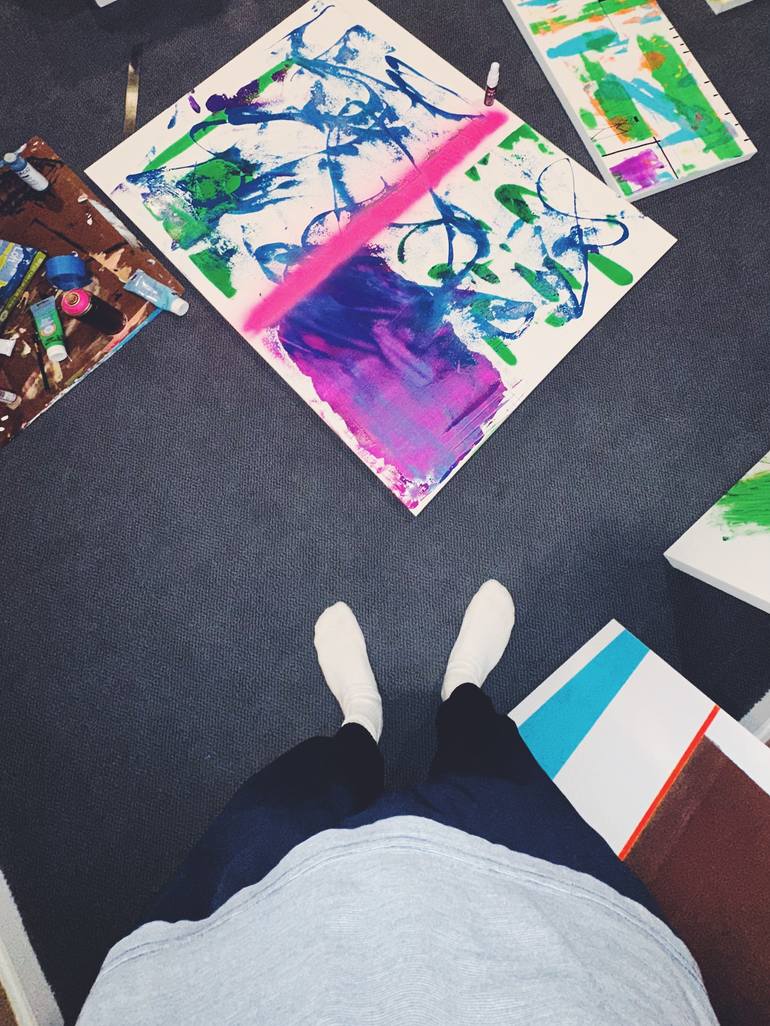 Original Abstract Expressionism Women Painting by Declan Rourke