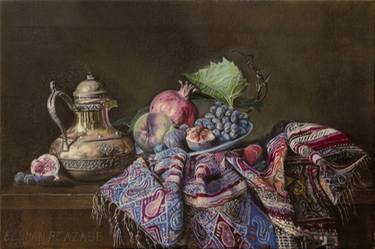 Print of Realism Still Life Paintings by Elshan Rzazade