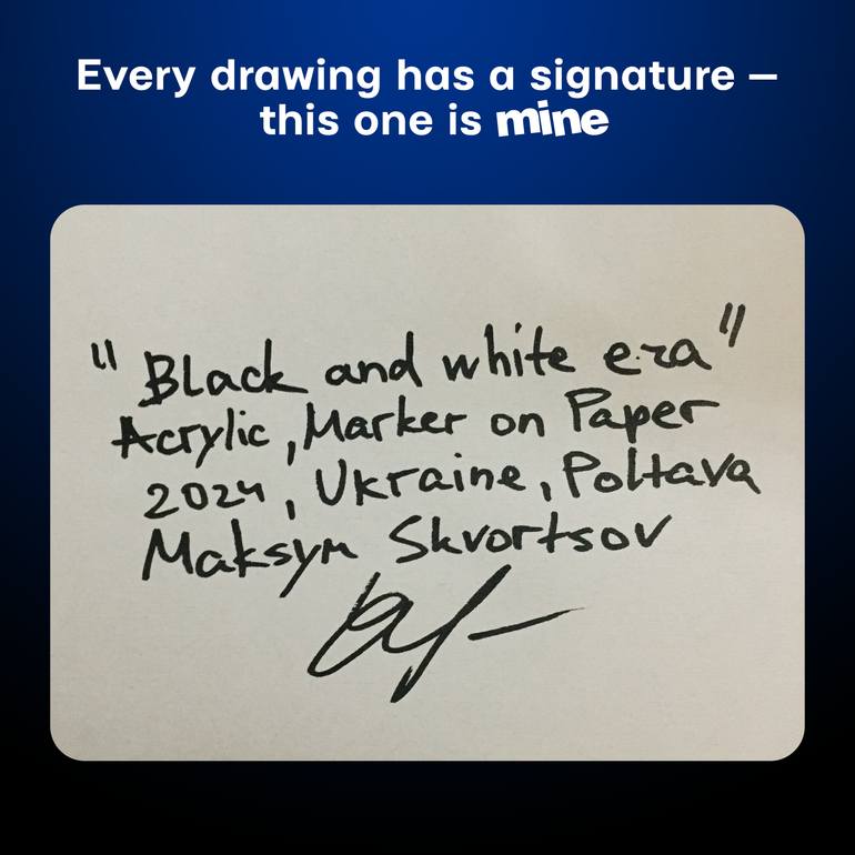 Original Abstract Drawing by Maksym Skvortsov