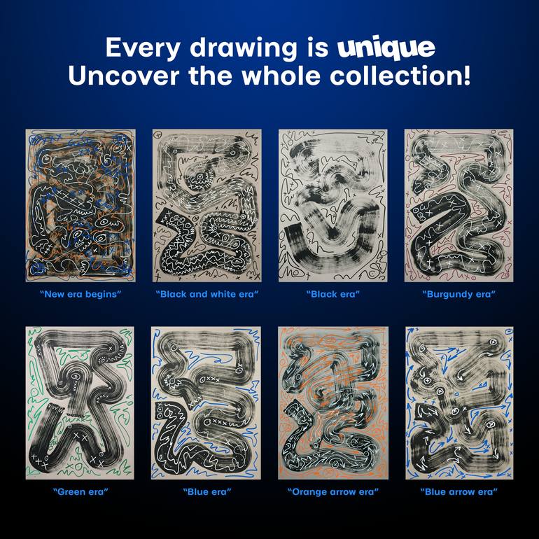 Original Abstract Drawing by Maksym Skvortsov