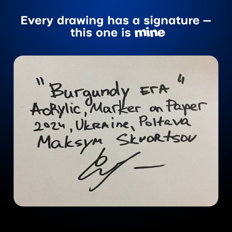 Original Abstract Drawing by Maksym Skvortsov