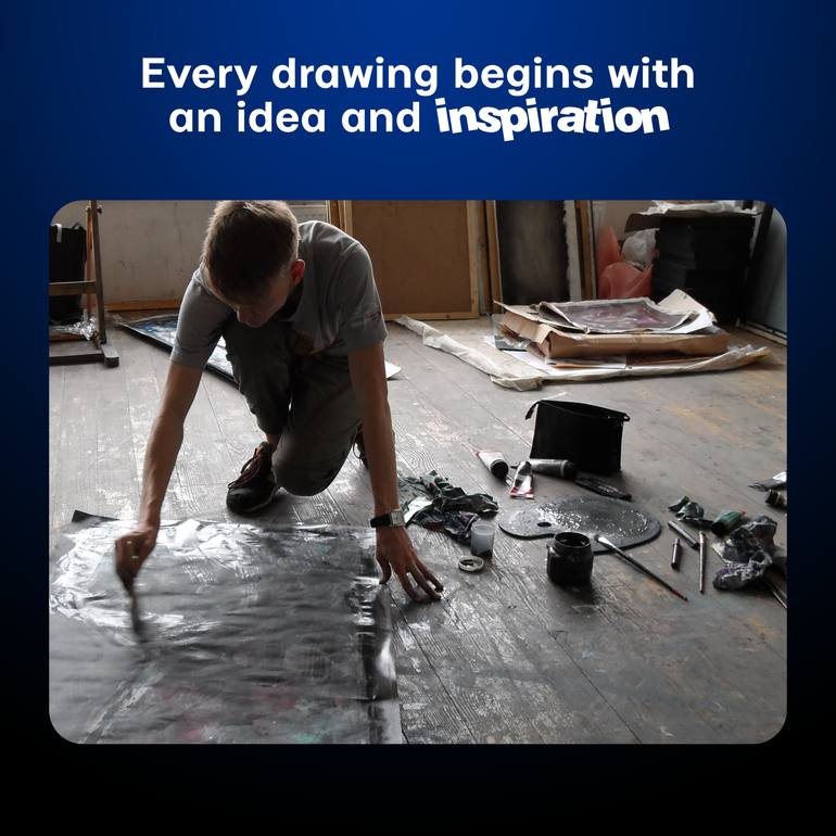 Original Abstract Drawing by Maksym Skvortsov