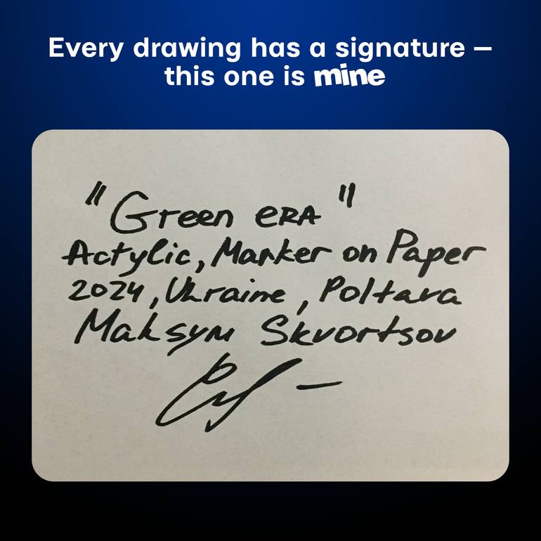 Original Abstract Drawing by Maksym Skvortsov