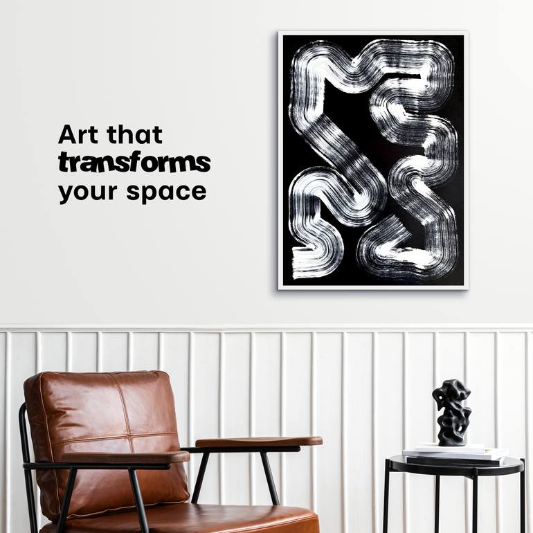 Original Contemporary Abstract Drawing by Maksym Skvortsov