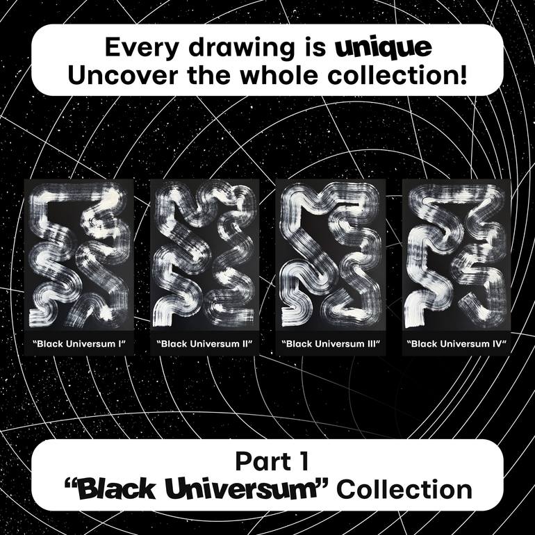 Original Contemporary Abstract Drawing by Maksym Skvortsov