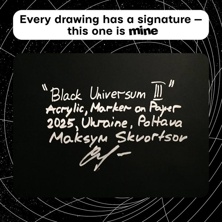 Original Contemporary Abstract Drawing by Maksym Skvortsov