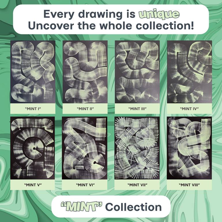 Original Contemporary Abstract Drawing by Maksym Skvortsov