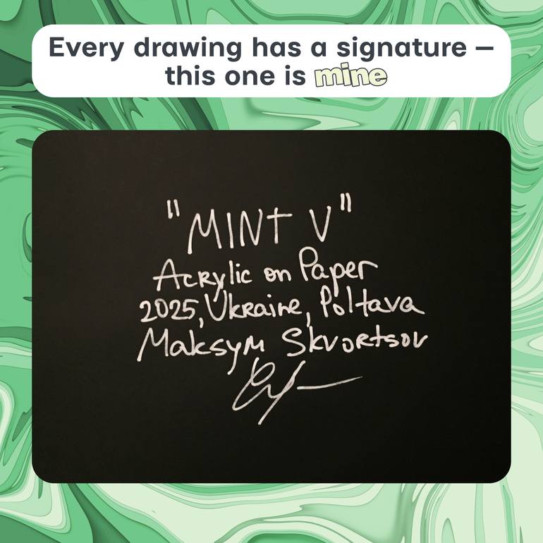 Original Contemporary Abstract Drawing by Maksym Skvortsov