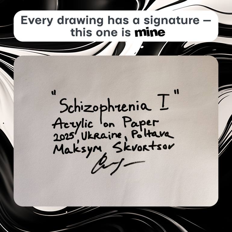 Original Abstract Drawing by Maksym Skvortsov