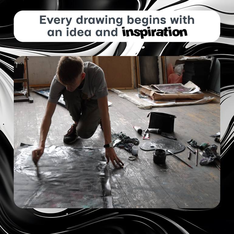 Original Abstract Drawing by Maksym Skvortsov