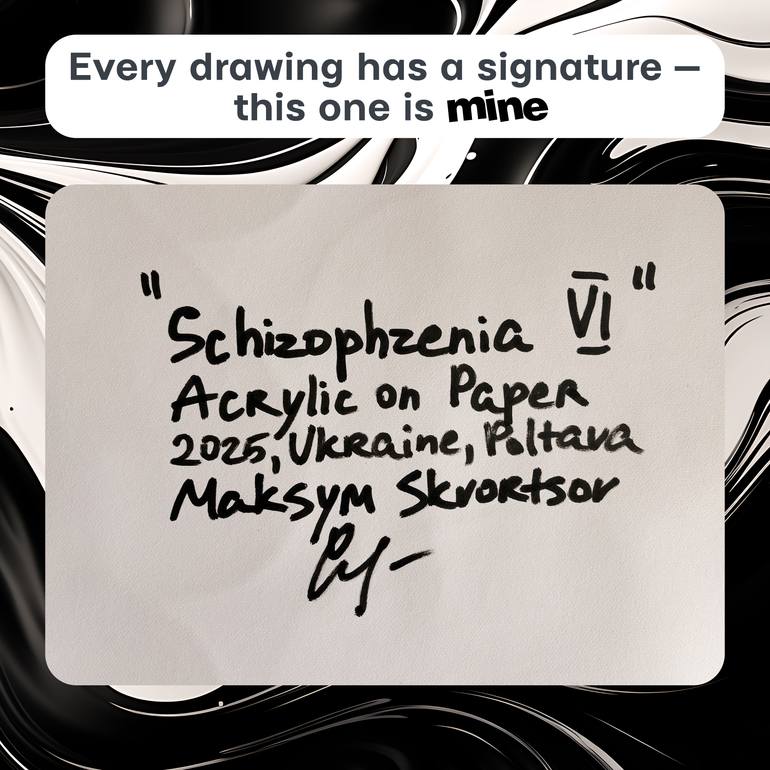 Original Abstract Drawing by Maksym Skvortsov