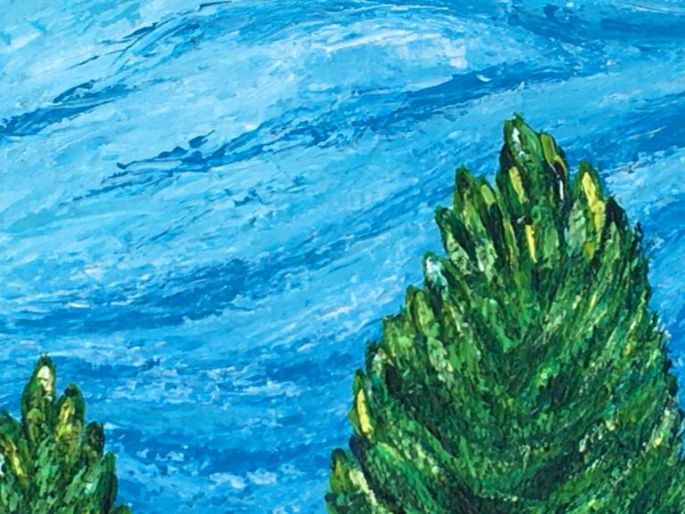 Original Expressionism Landscape Painting by Elisaveta Dobreva