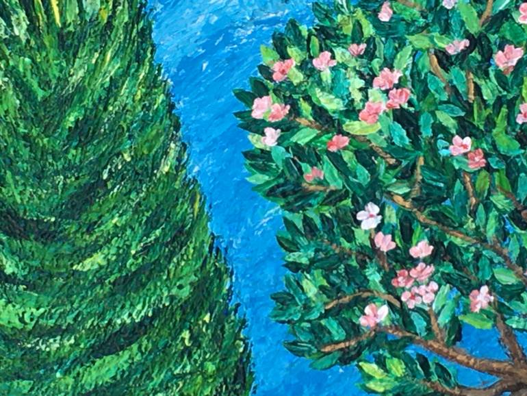 Original Expressionism Landscape Painting by Elisaveta Dobreva