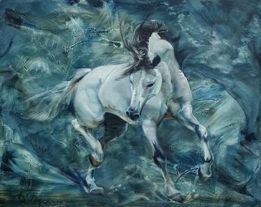 Print of Impressionism Horse Paintings by Rumen Dimitrov