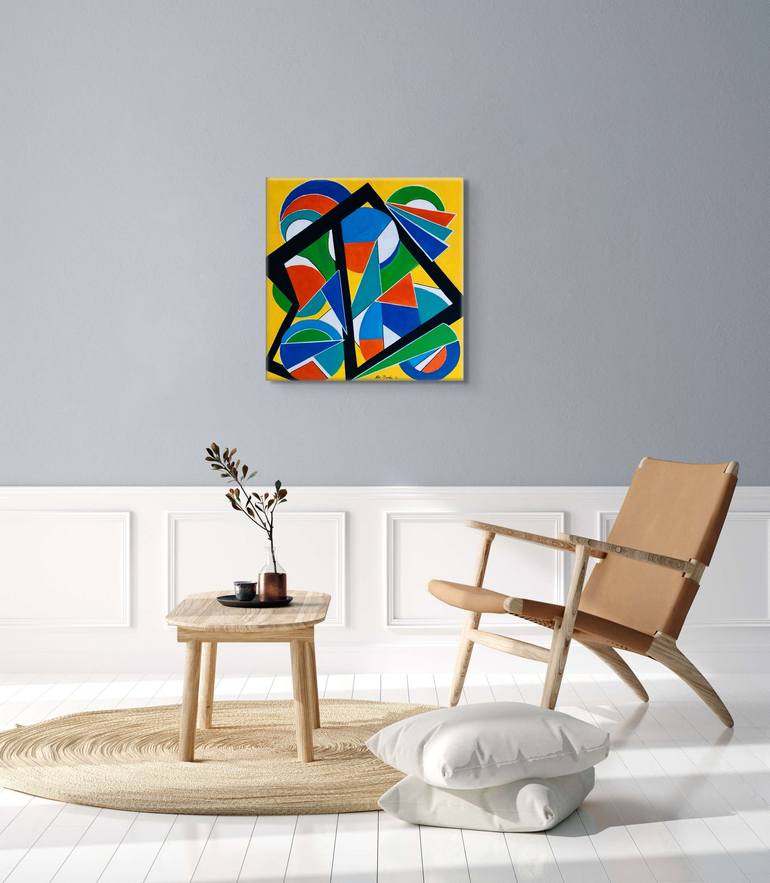 Original Abstract Expressionism Geometric Painting by Ken Marks