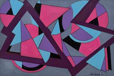 Original Abstract Expressionism Geometric Paintings by Ken Marks