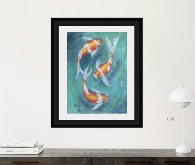 Original Expressionism Fish Painting by Michael Maccioli