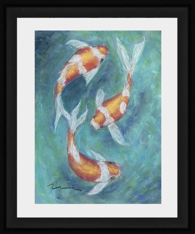 Original Expressionism Fish Painting by Michael Maccioli