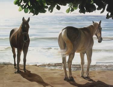 Print of Realism Horse Paintings by James Knowles