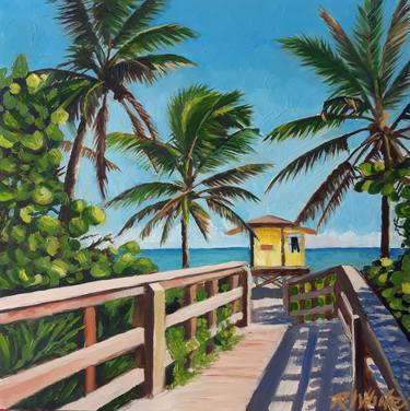 Original Fine Art Beach Paintings by Robin White