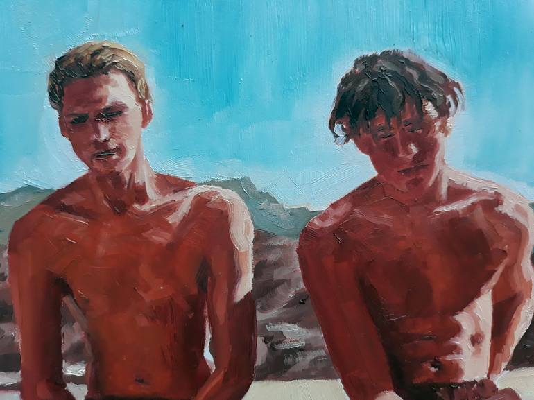 Original Figurative Men Painting by Robin White